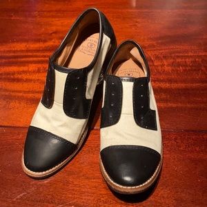 Lucky Brand LK-Hailey Leather/Canvas Saddle Shoes